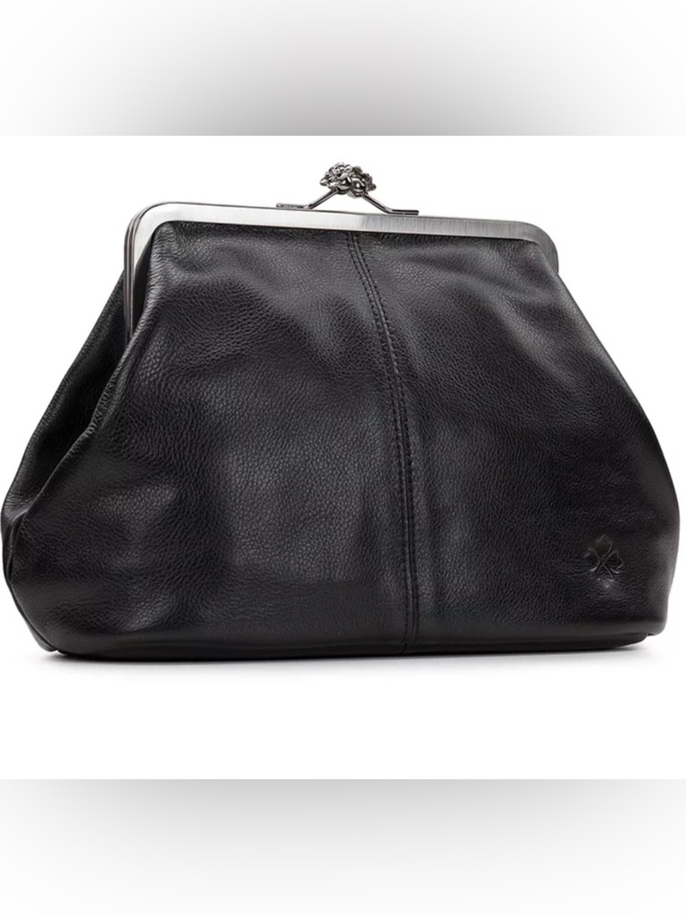 Patricia Nash Large Frame Leather Doctor Bag Black Crossbody